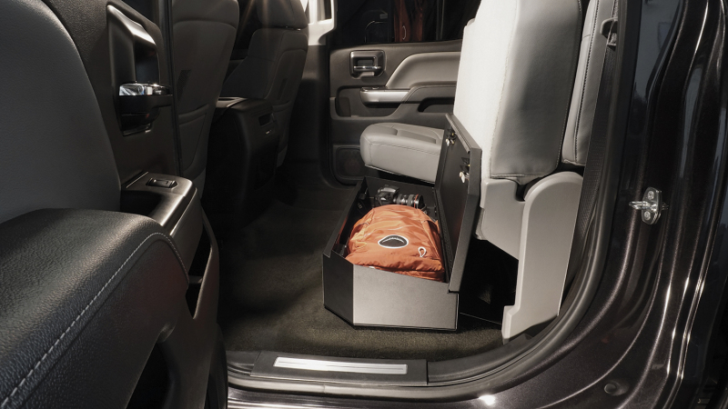 Chevrolet Silverado 2500HD Underseat Lockbox - Rear 60% Bench Seat - Tuffy Products - 2/3 Length with Keyed Lock - Black - `07-`19